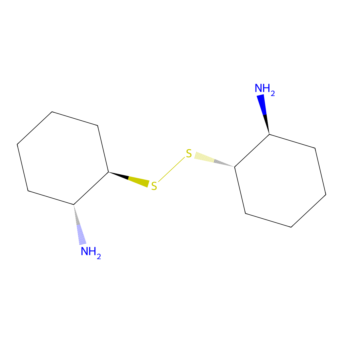 (1R,2R)-2-{[(1S,2S)-2-aminocyclohexyl]disulfanyl}cyclohexan-1-amine molecular structure, CAS 2165660-67-1