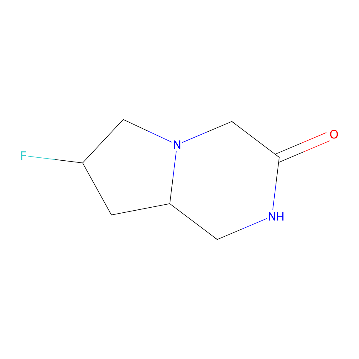 (7S,8aS)-7-Fluorohexahydropyrrolo[1,2-a]pyrazin-3(4H)-one molecular structure, CAS 2165662-41-7