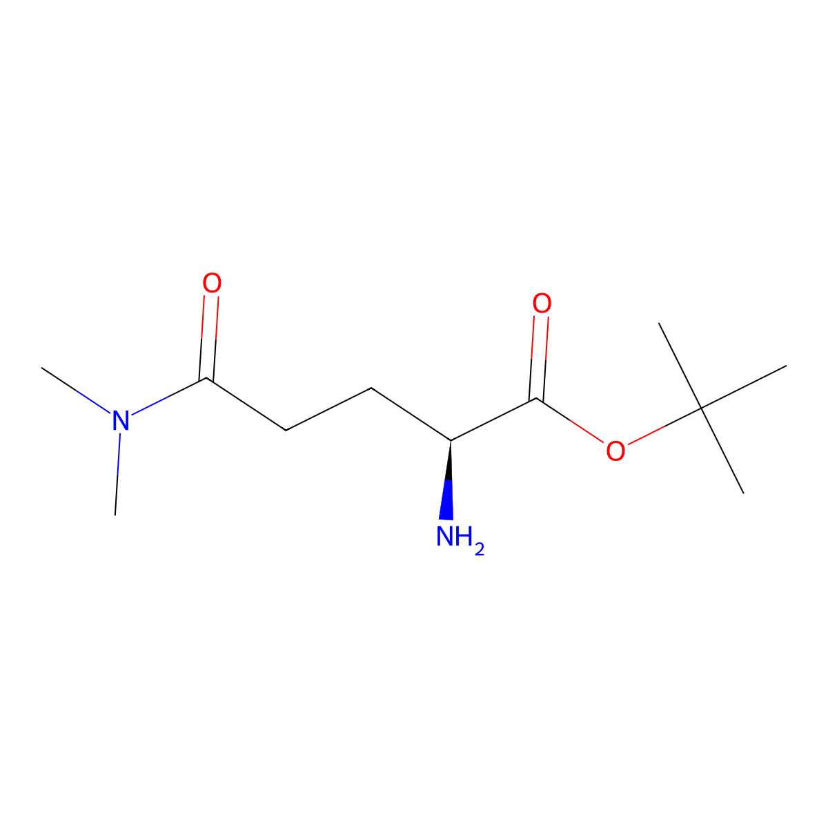 tert-butyl (2S)-2-amino-4-(dimethylcarbamoyl)butanoate molecular structure, CAS 2165663-89-6