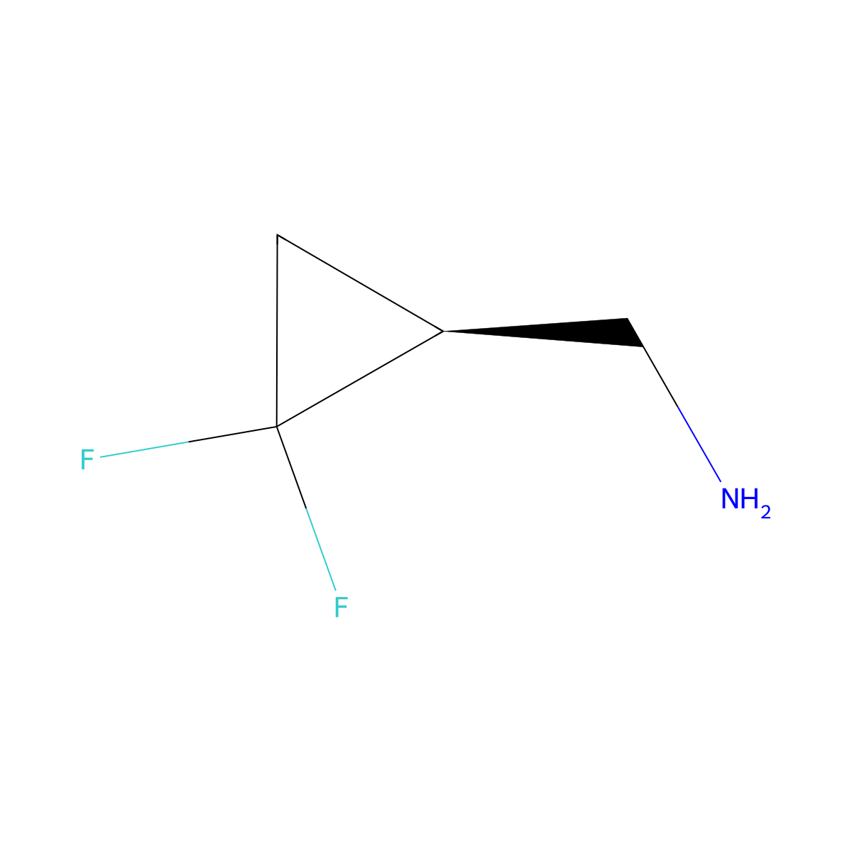 (S)-(2,2-Difluorocyclopropyl)methanamine molecular structure, CAS 2165672-52-4