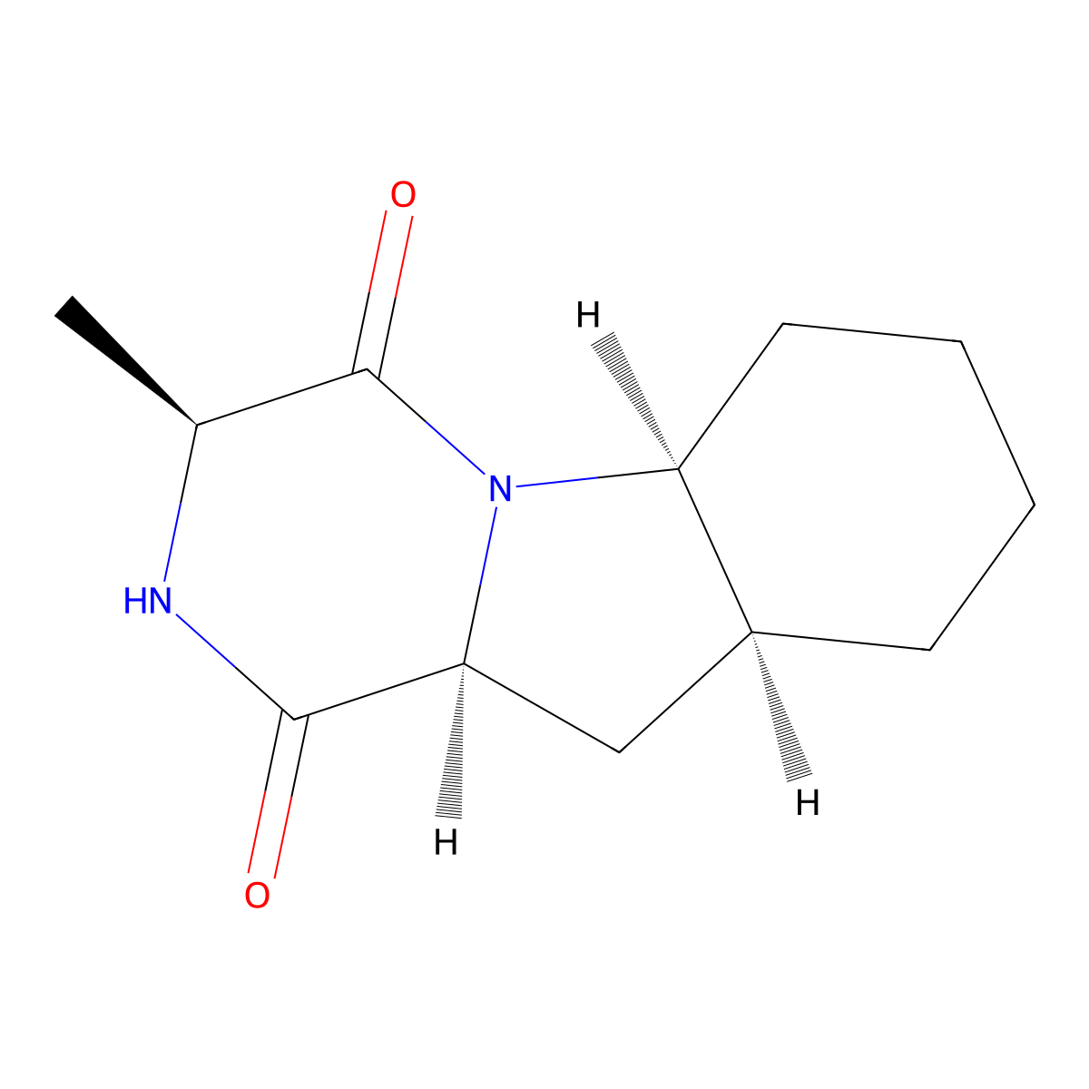 (3S,5aS,9aS,10aS)-3-Methyldecahydropyrazino[1,2-a]indole-1,4-dione molecular structure, CAS 2165676-00-4