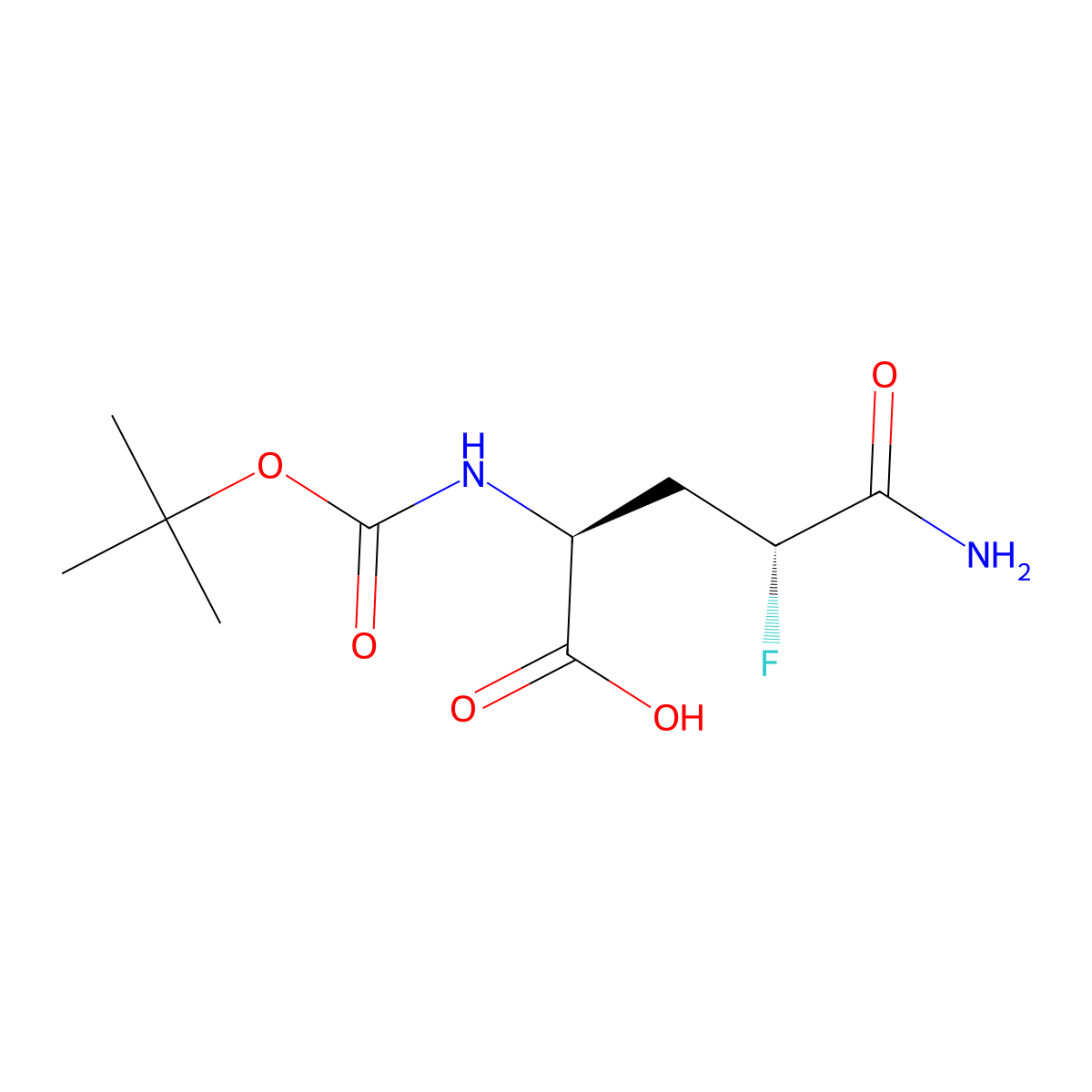 (2S,4R)-2-{[(tert-butoxy)carbonyl]amino}-4-carbamoyl-4-fluorobutanoic acid molecular structure, CAS 2165678-26-0
