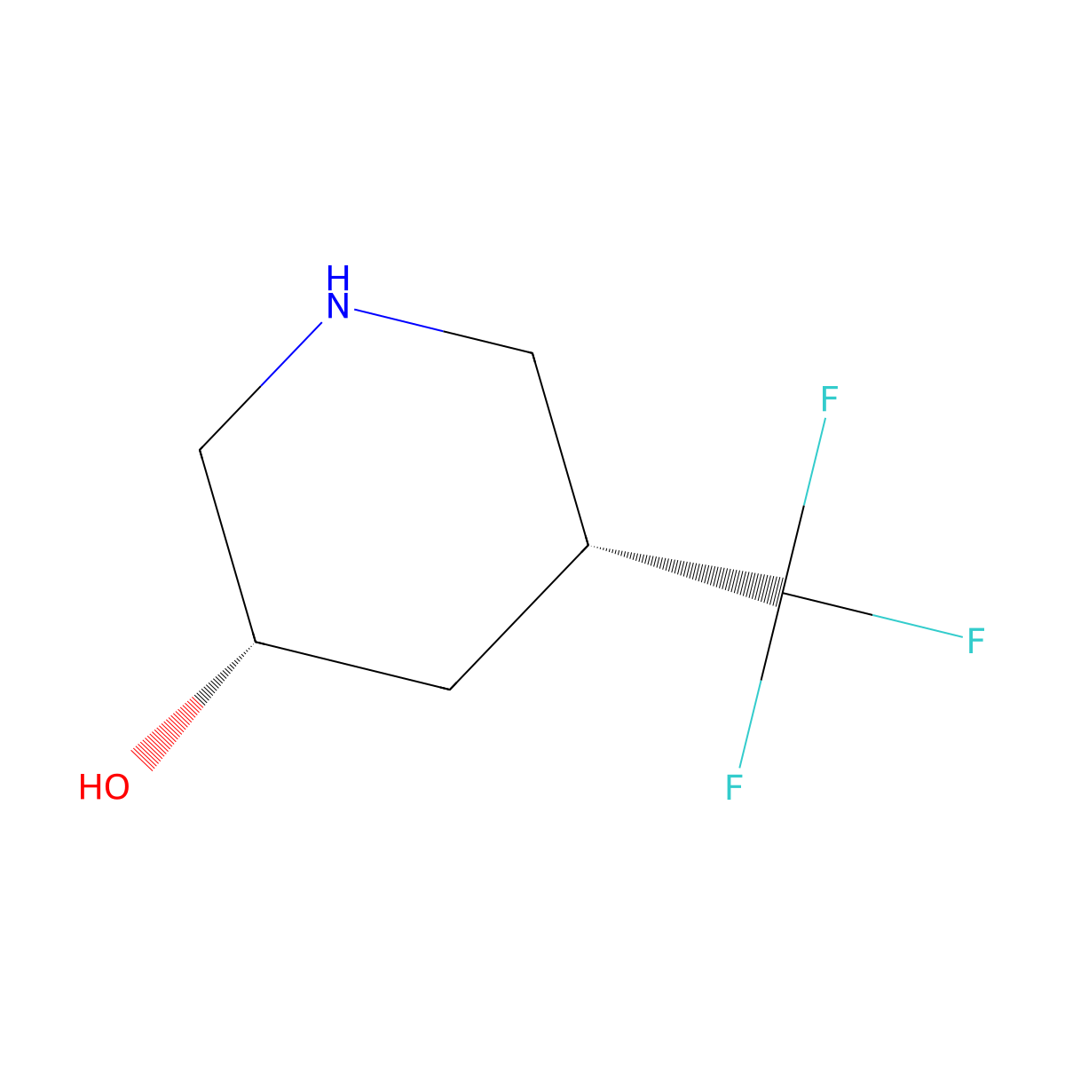(3s,5r)-5-(Trifluoromethyl)piperidin-3-ol molecular structure, CAS 2165681-21-8