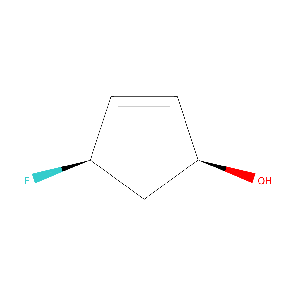 (1S,4R)-4-Fluorocyclopent-2-en-1-ol molecular structure, CAS 2165684-29-5