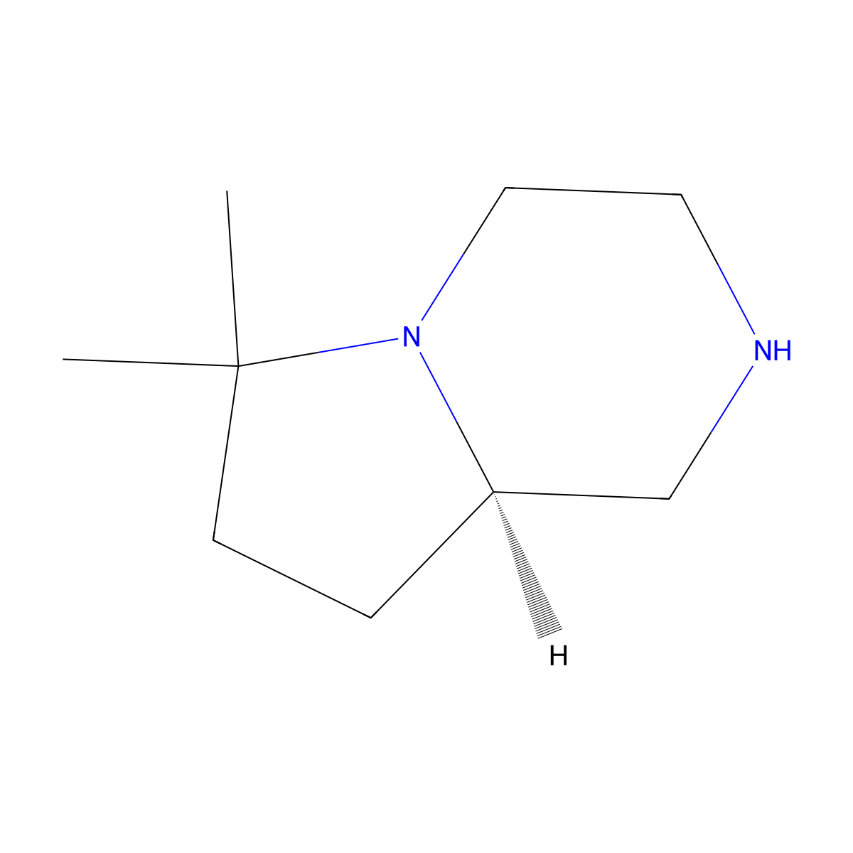 (R)-6,6-Dimethyloctahydropyrrolo[1,2-a]pyrazine molecular structure, CAS 2165687-60-3