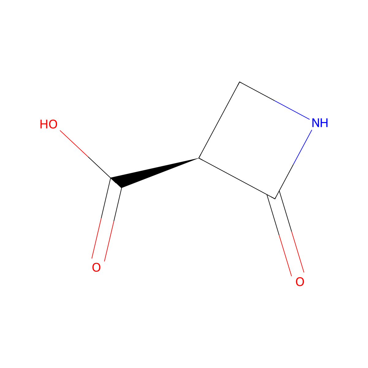 (3S)-2-oxoazetidine-3-carboxylic acid molecular structure, CAS 2165694-44-8
