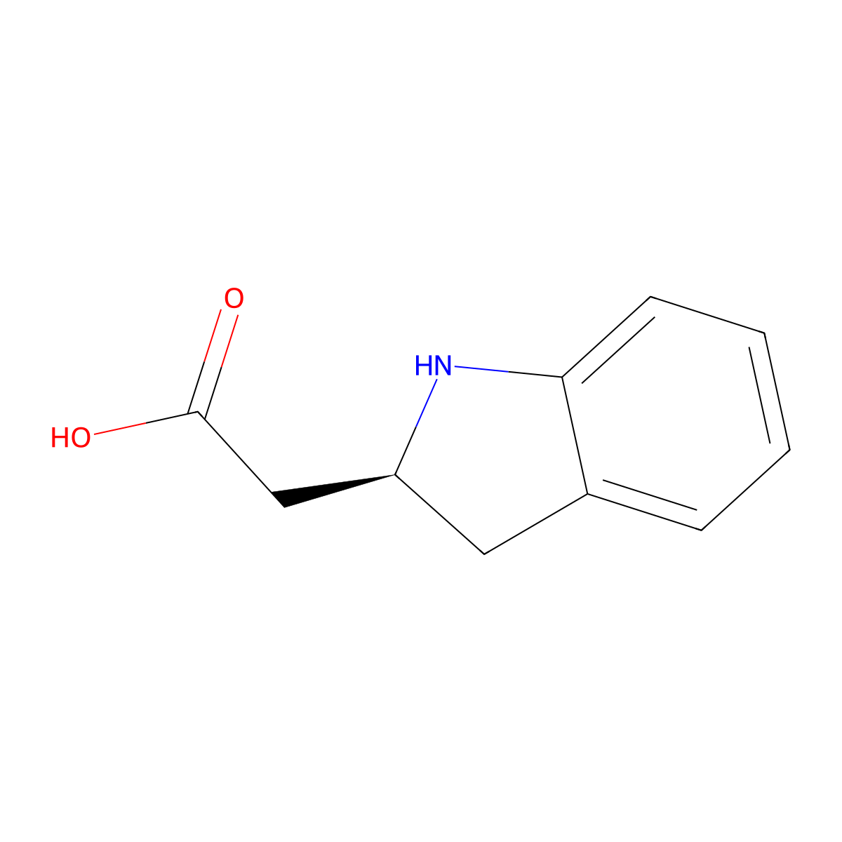 2-[(2S)-2,3-dihydro-1H-indol-2-yl]acetic acid molecular structure, CAS 2165700-02-5