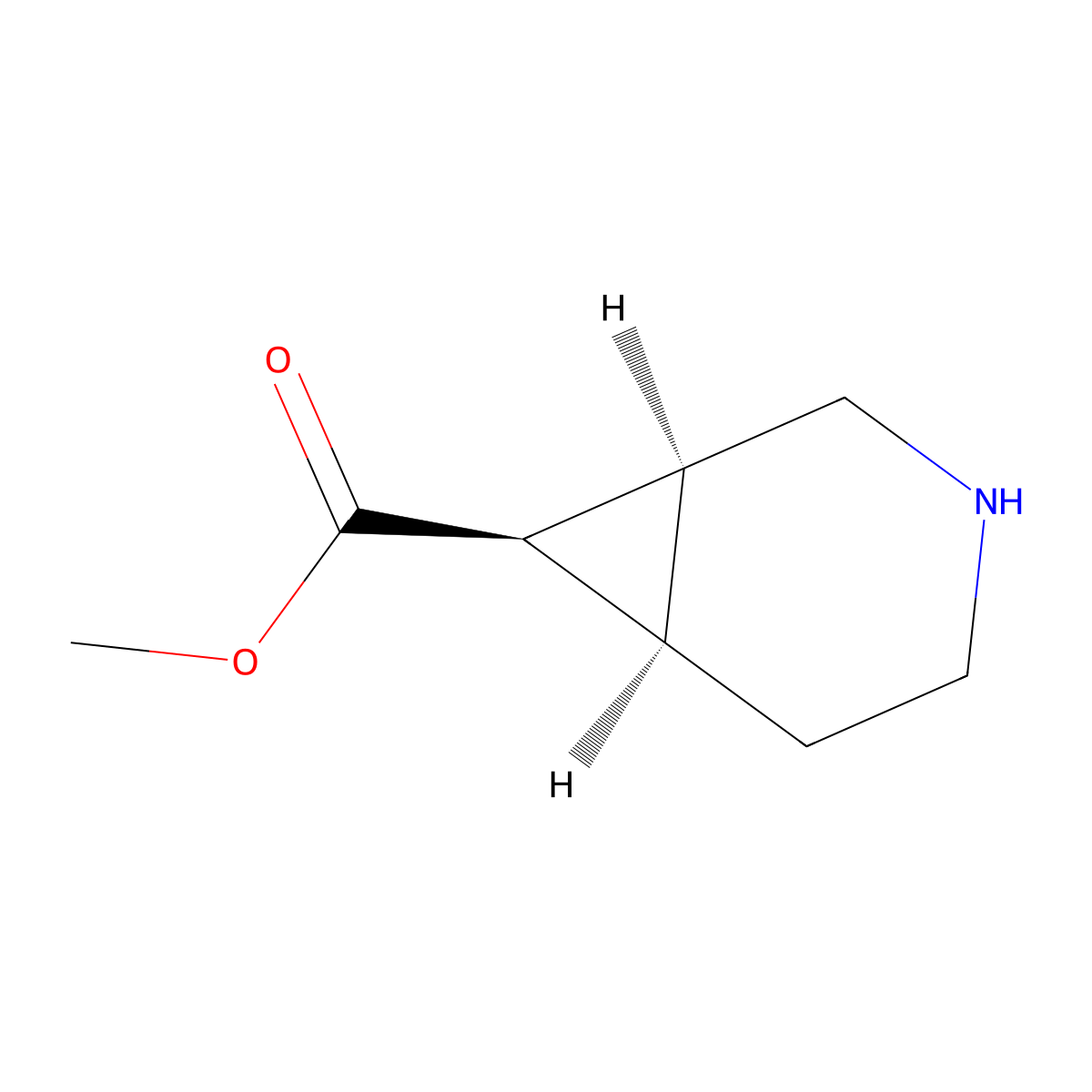 rac-methyl (1R,6S,7S)-3-azabicyclo[4.1.0]heptane-7-carboxylate molecular structure, CAS 2165706-42-1