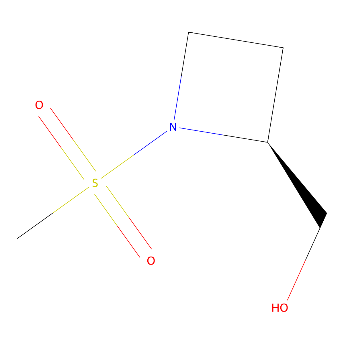 [(2S)-1-methanesulfonylazetidin-2-yl]methanol molecular structure, CAS 2165707-07-1
