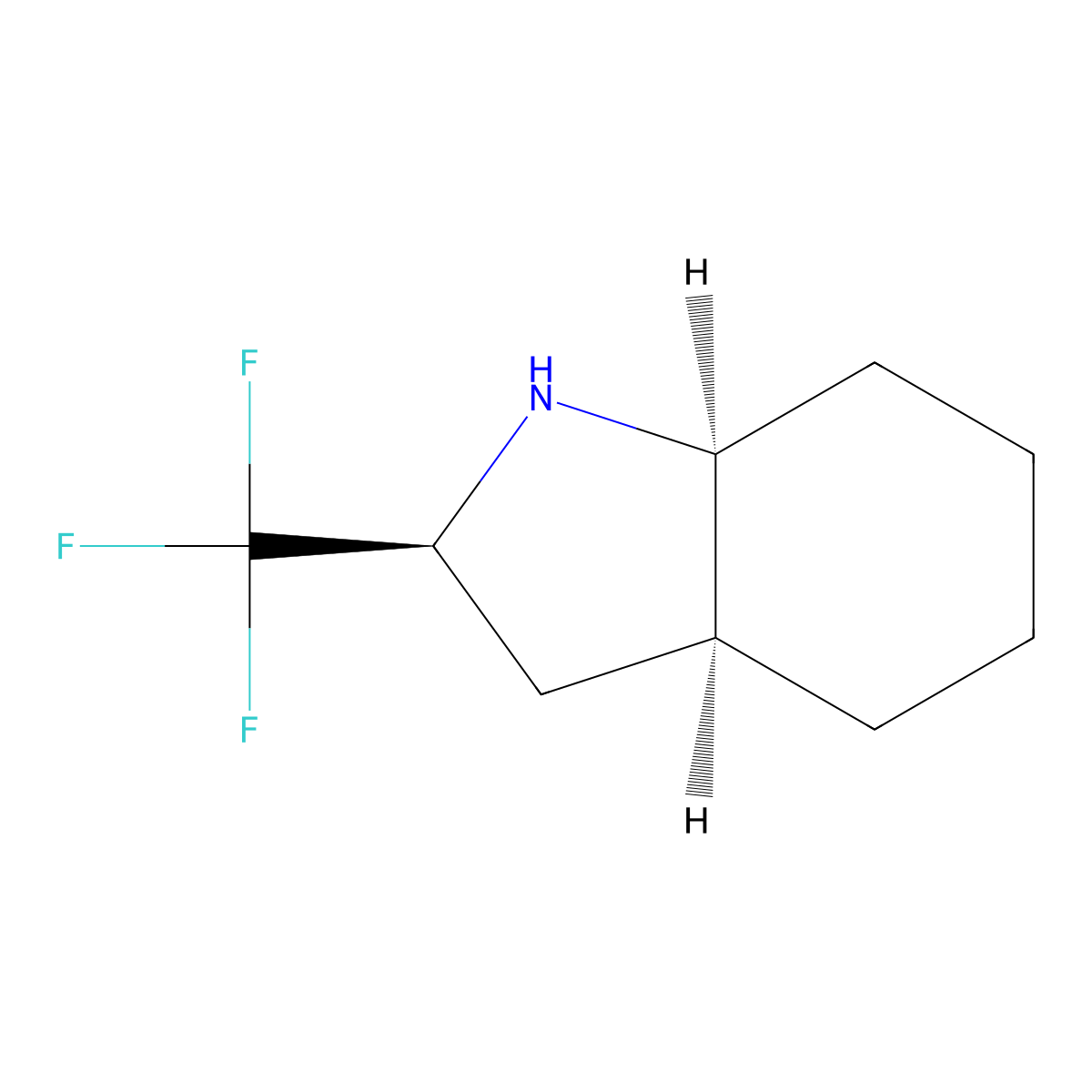 (2S,3aS,7aS)-2-(trifluoromethyl)-octahydro-1H-indole molecular structure, CAS 2165709-92-0