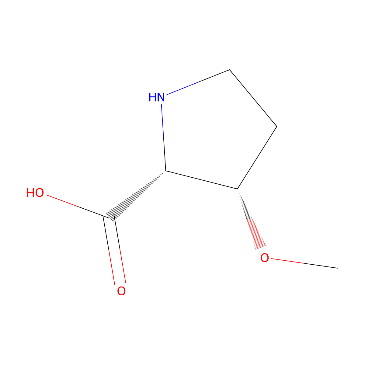 (2R,3S)-3-Methoxypyrrolidine-2-carboxylic acid molecular structure, CAS 2165712-55-8