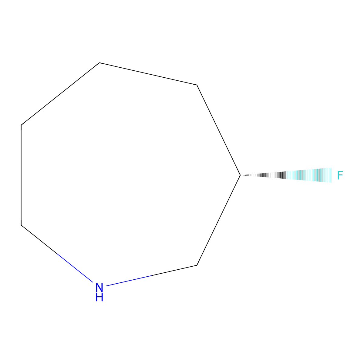 (3S)-3-Fluoroazepane molecular structure, CAS 2165740-91-8