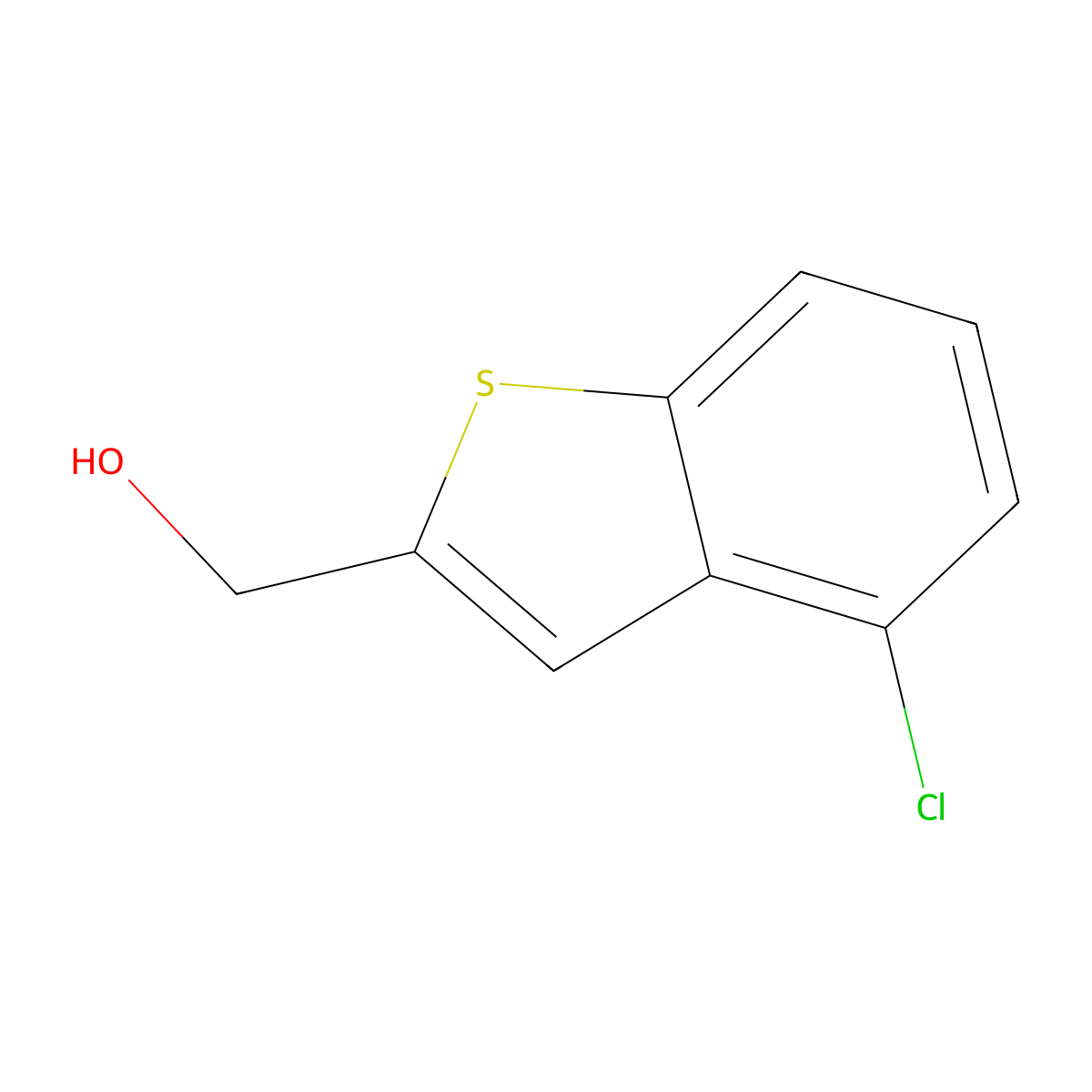 (4-Chloro-1-benzothiophen-2-yl)methanol molecular structure, CAS 216575-42-7