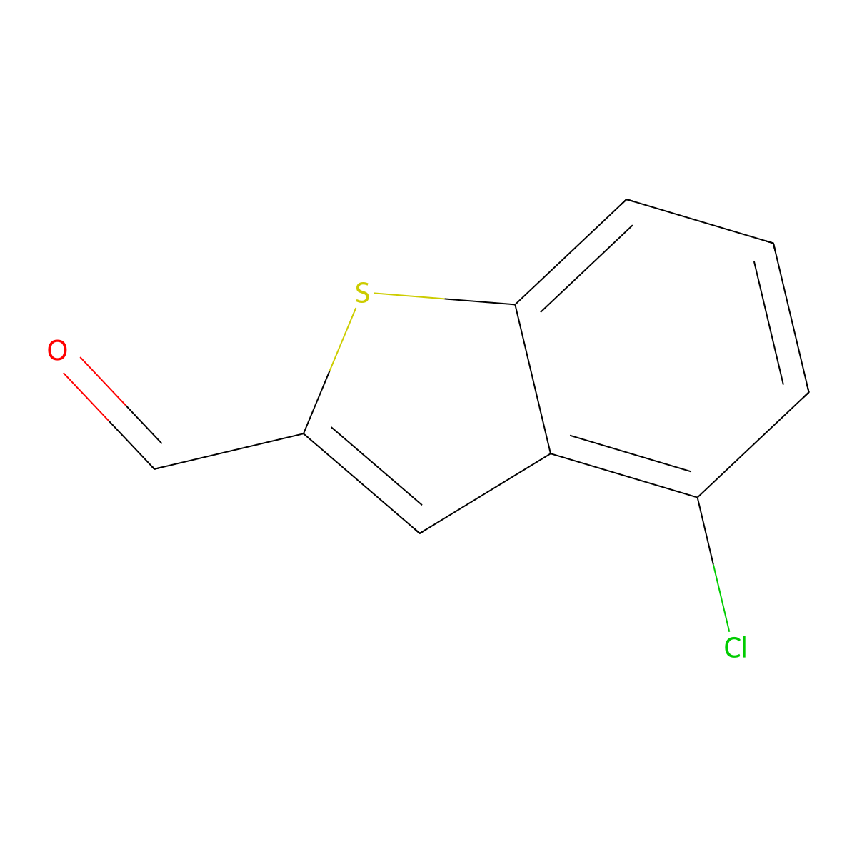 4-Chloro-1-benzothiophene-2-carbaldehyde molecular structure, CAS 216575-43-8