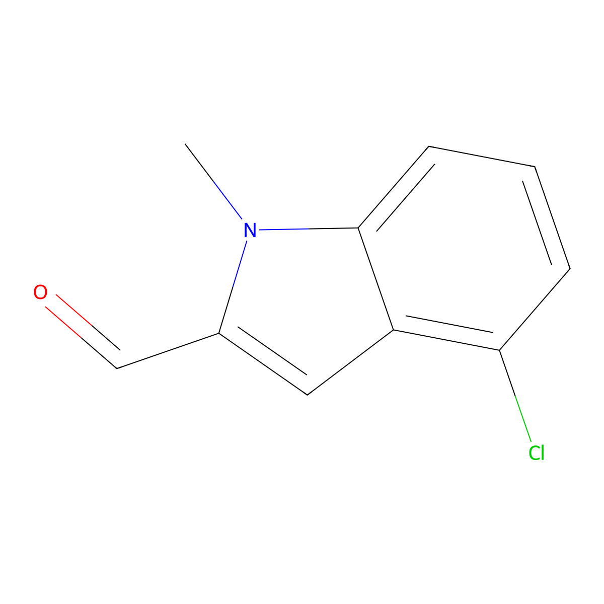 4-Chloro-1-methyl-1H-indole-2-carbaldehyde molecular structure, CAS 216575-44-9
