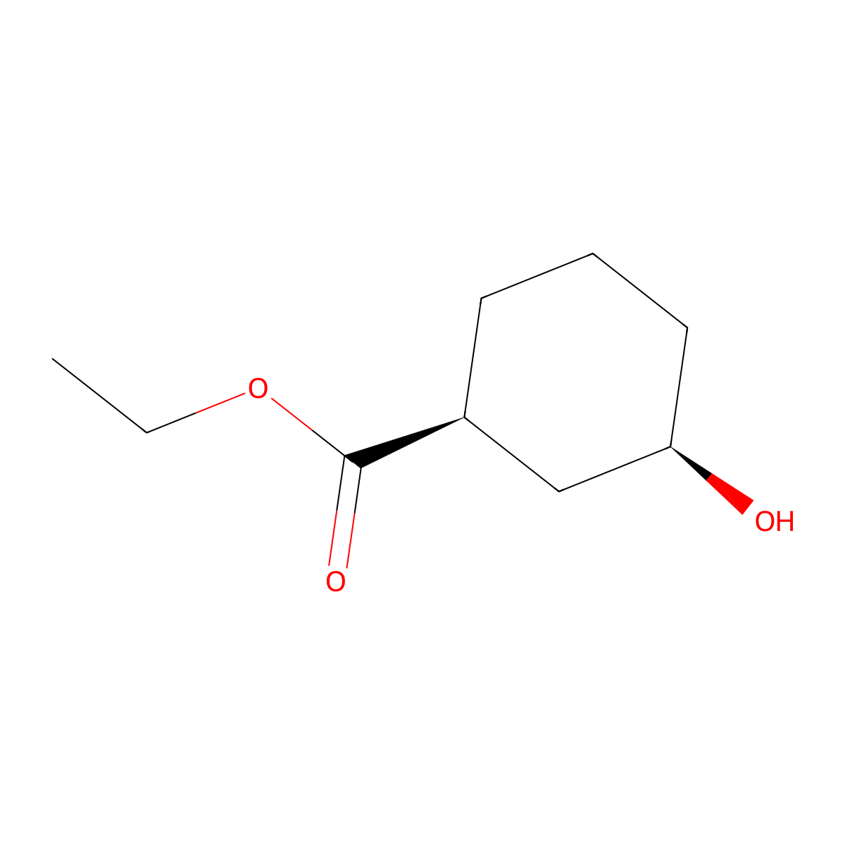 ethyl (1S,3R)-3-hydroxycyclohexane-1-carboxylate molecular structure, CAS 2165752-83-8
