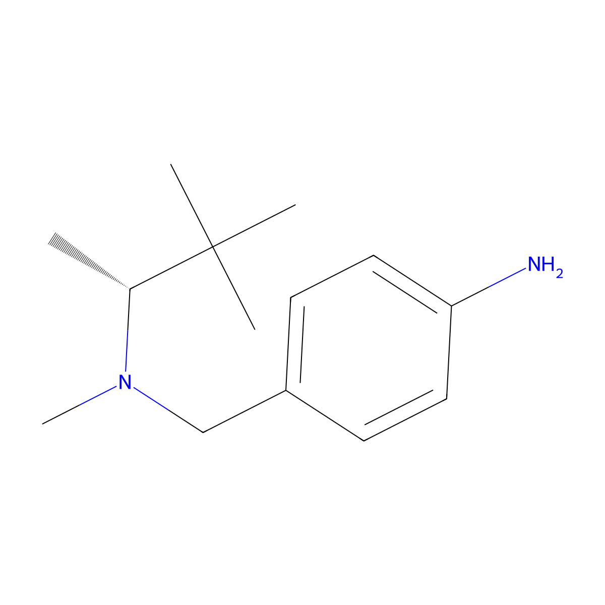 4-({[(2R)-3,3-dimethylbutan-2-yl](methyl)amino}methyl)aniline molecular structure, CAS 2165753-78-4