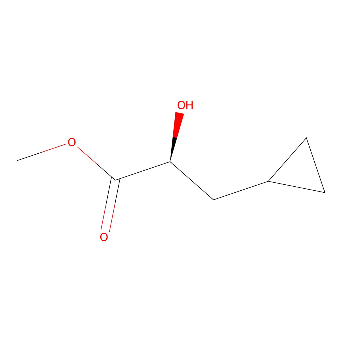 (S)-Methyl 3-cyclopropyl-2-hydroxypropanoate molecular structure, CAS 2165755-17-7