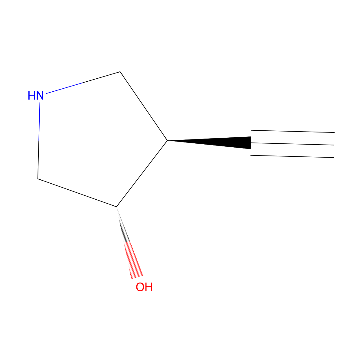 (3S,4R)-4-ethynylpyrrolidin-3-ol molecular structure, CAS 2165773-04-4