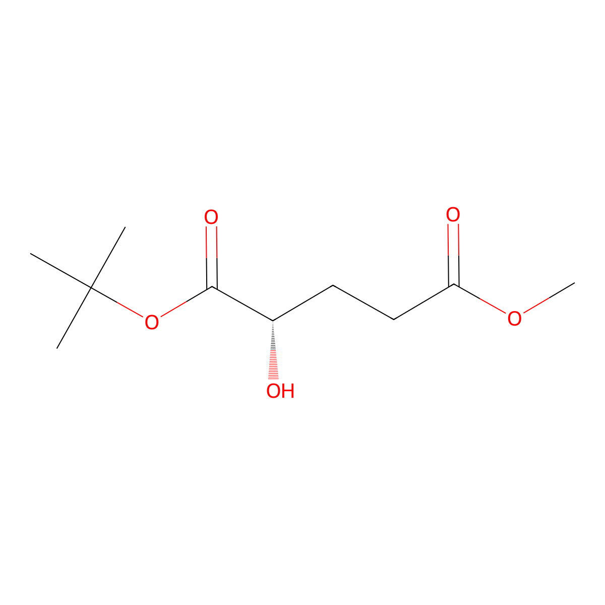 (S)-1-Tert-butyl 5-methyl 2-hydroxypentanedioate molecular structure, CAS 2165775-48-2