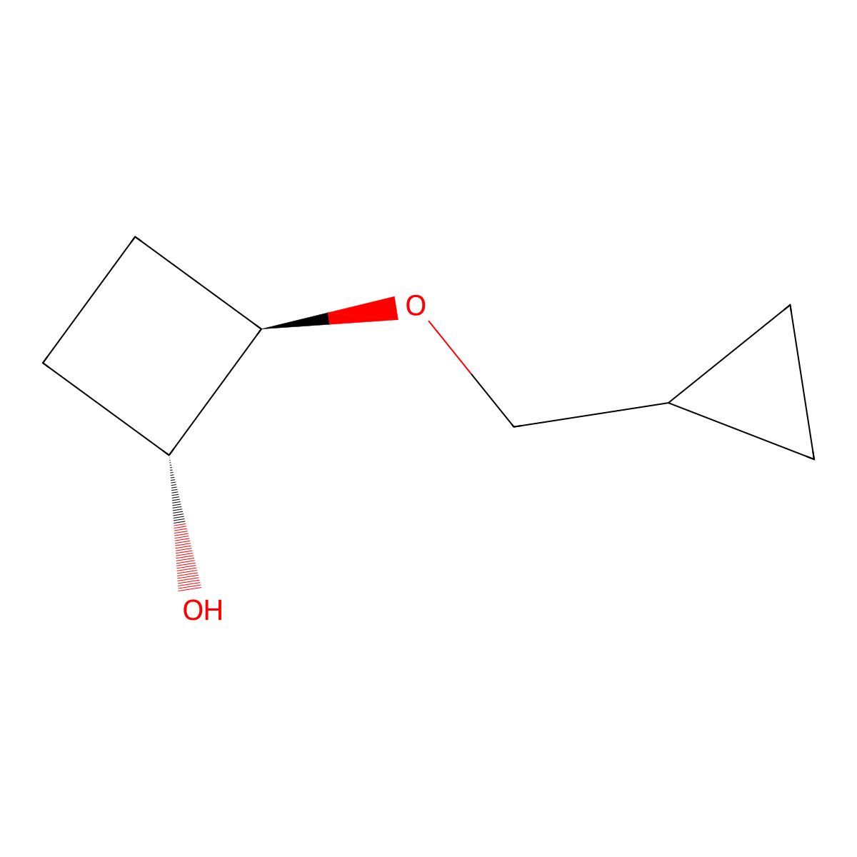 (1R,2R)-2-(cyclopropylmethoxy)cyclobutan-1-ol molecular structure, CAS 2165776-31-6