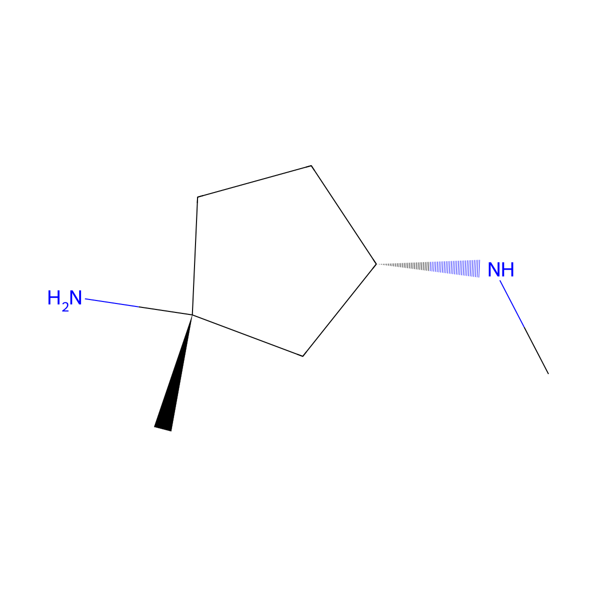 (1R,3S)-N3,1-Dimethylcyclopentane-1,3-diamine molecular structure, CAS 2165783-79-7