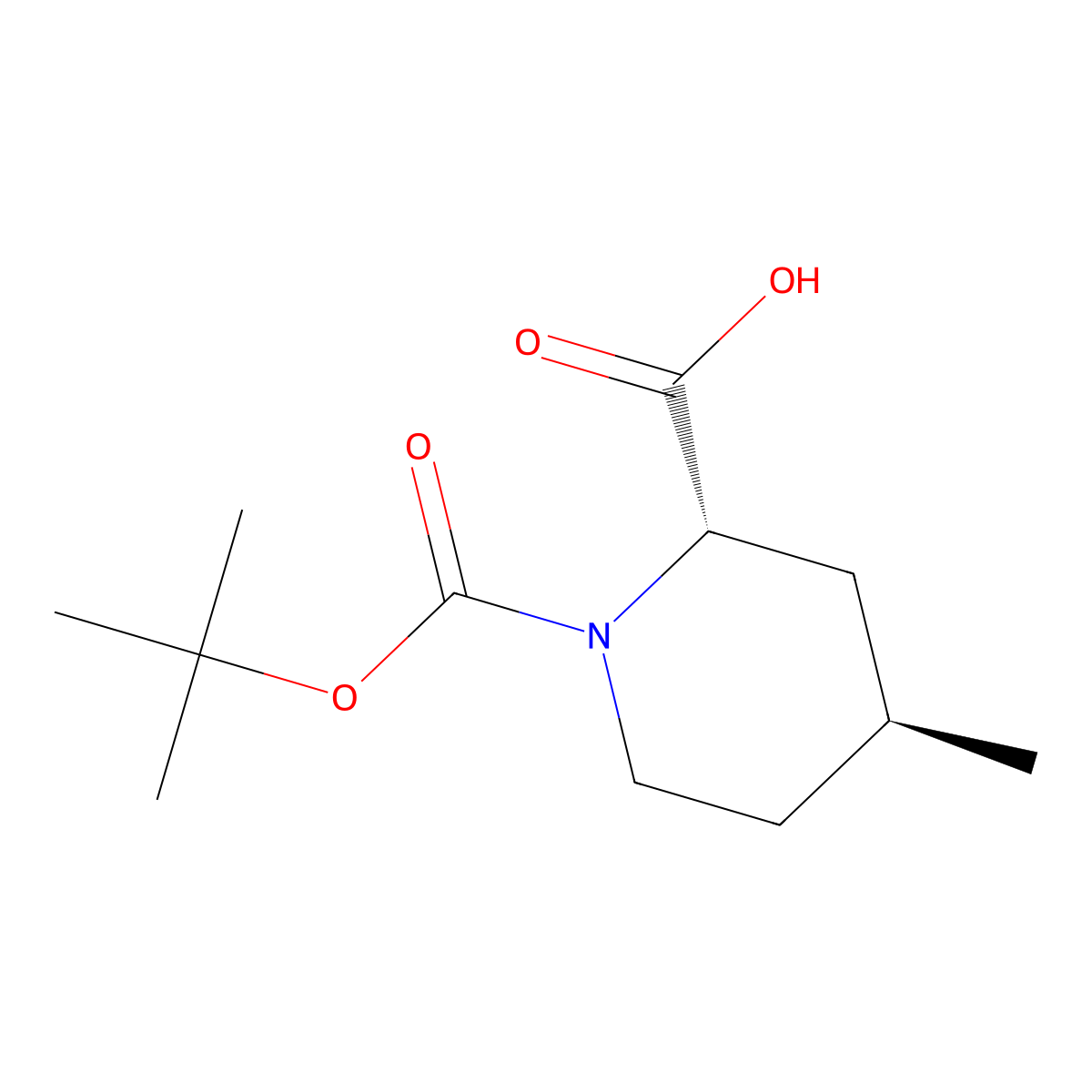 (2S,4S)-N-Boc-4-methyl-pipecolinic acid molecular structure, CAS 2165792-61-8