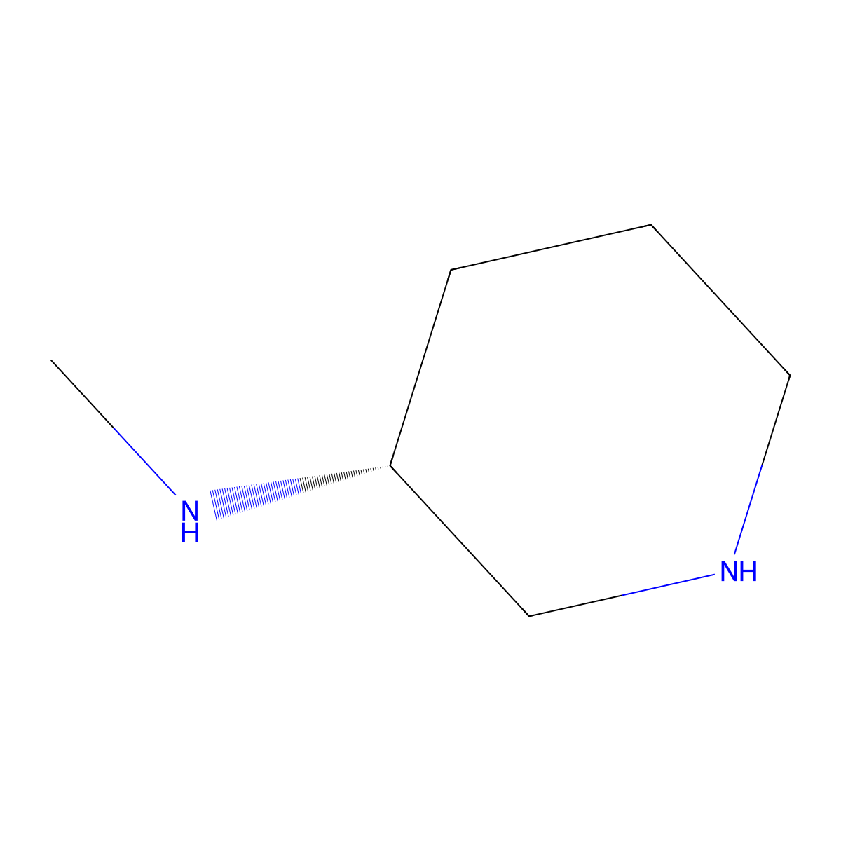 (R)-N-Methylpiperidin-3-amine molecular structure, CAS 2165796-67-6