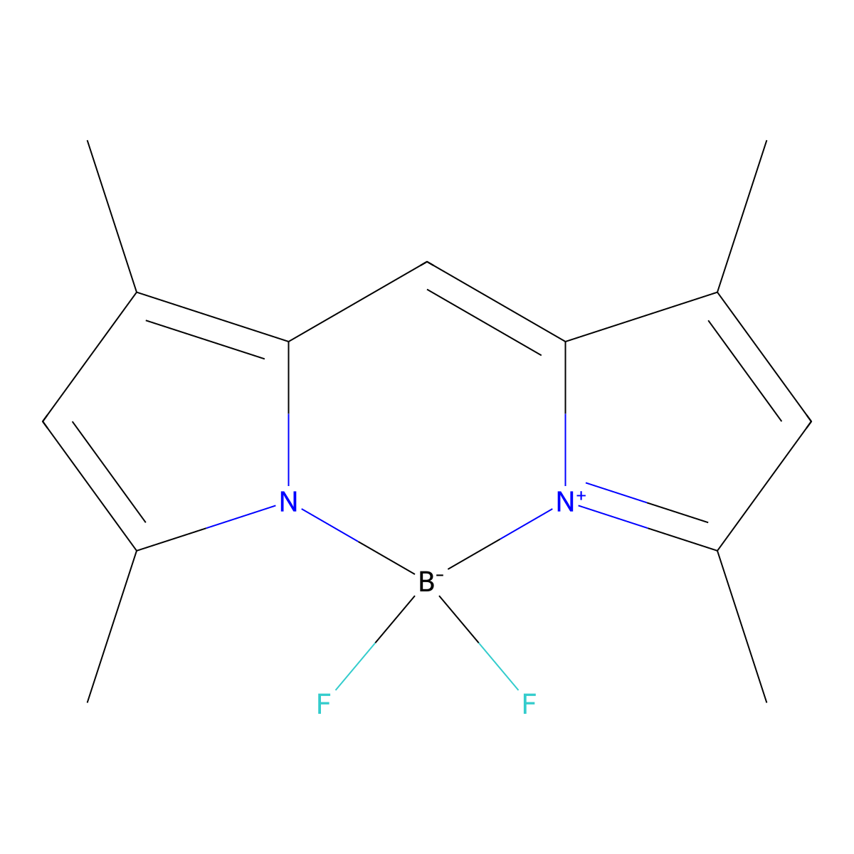 Bodipy 505/515 molecular structure, CAS 21658-70-8