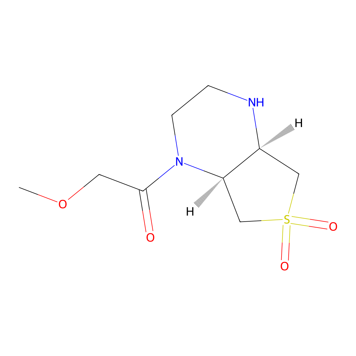 (4aR,7aS)-1-(methoxyacetyl)octahydrothieno[3,4-b]pyrazine 6,6-dioxide molecular structure, CAS 2165805-39-8