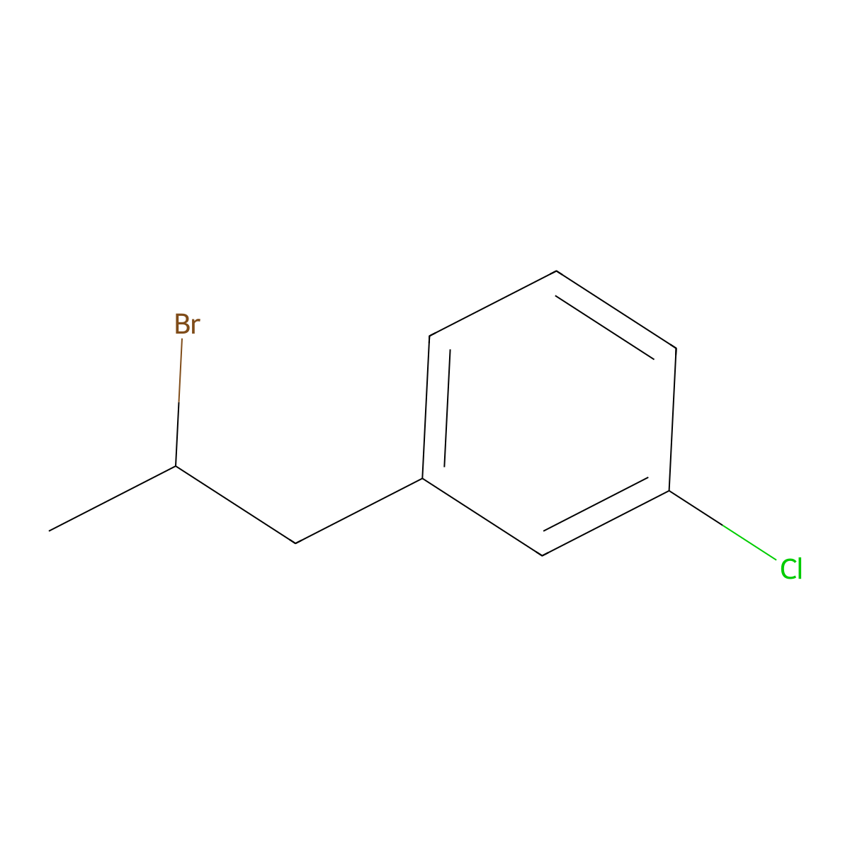 1-(2-Bromopropyl)-3-chlorobenzene molecular structure, CAS 216581-36-1