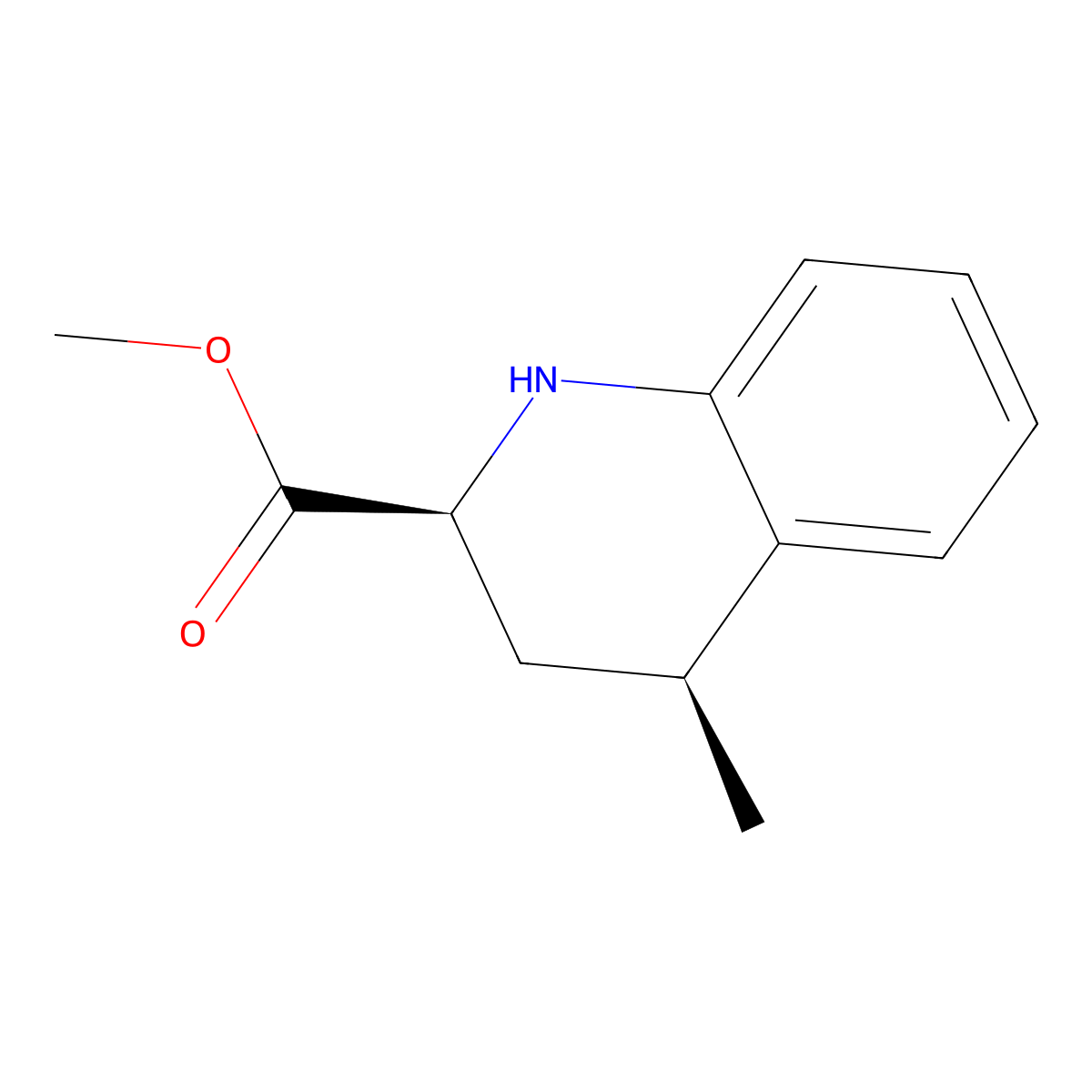 rac-methyl (2R,4R)-4-methyl-1,2,3,4-tetrahydroquinoline-2-carboxylate molecular structure, CAS 2165813-94-3