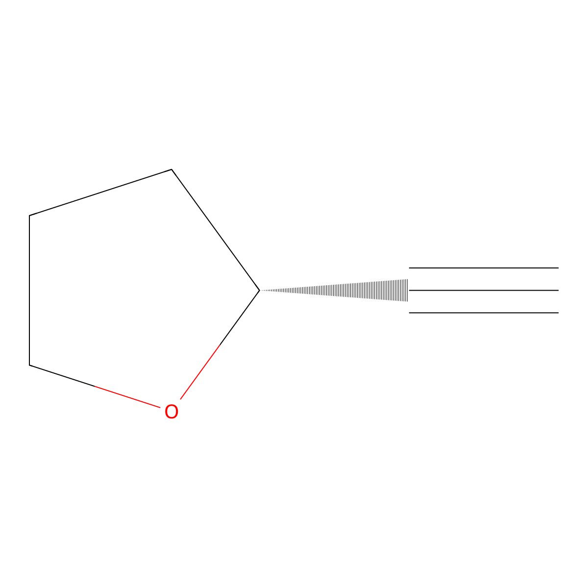 (2R)-2-Ethynyloxolane molecular structure, CAS 2165816-38-4