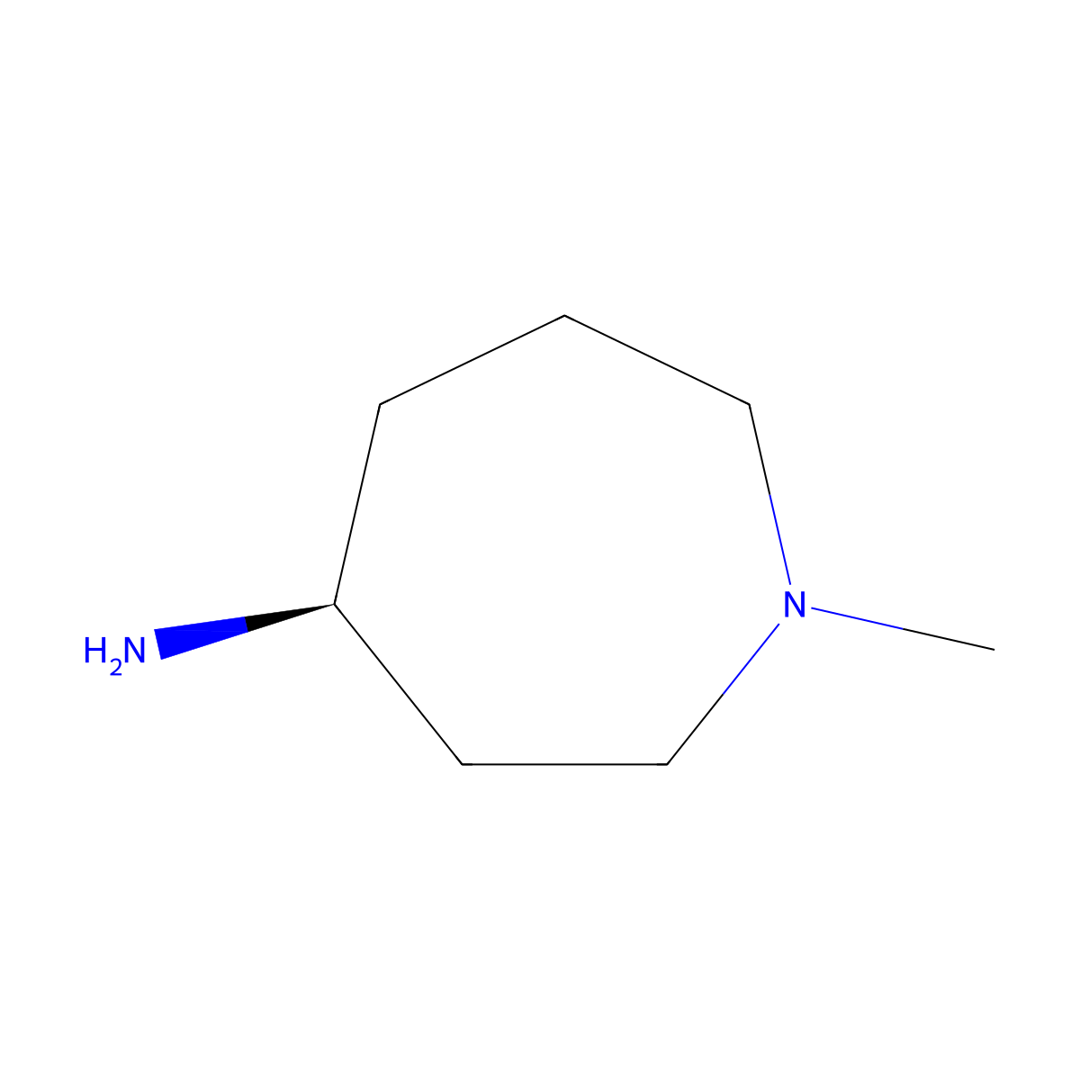(4S)-1-methylazepan-4-amine molecular structure, CAS 2165817-48-9