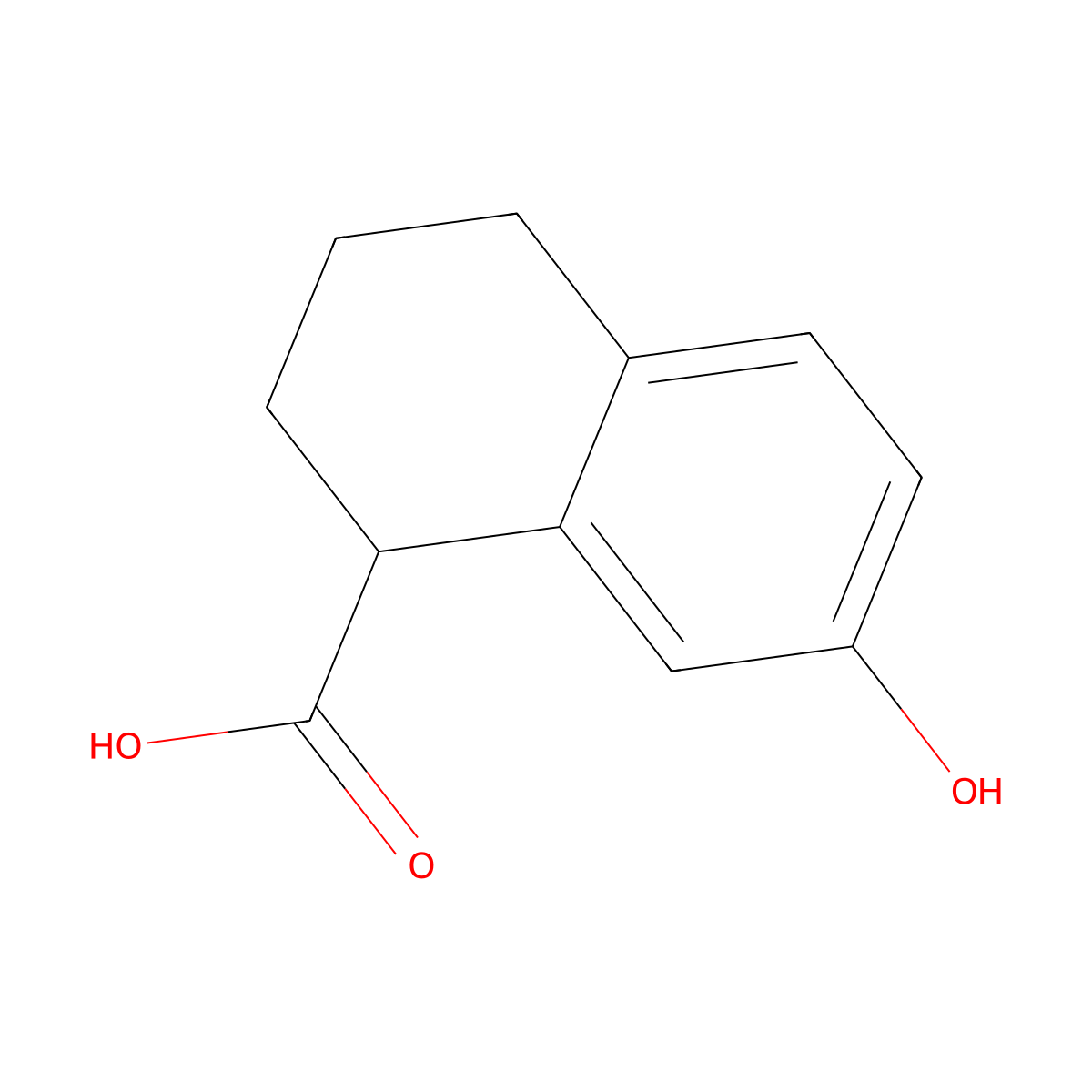 7-Hydroxy-1,2,3,4-tetrahydronaphthalene-1-carboxylic acid molecular structure, CAS 216582-77-3