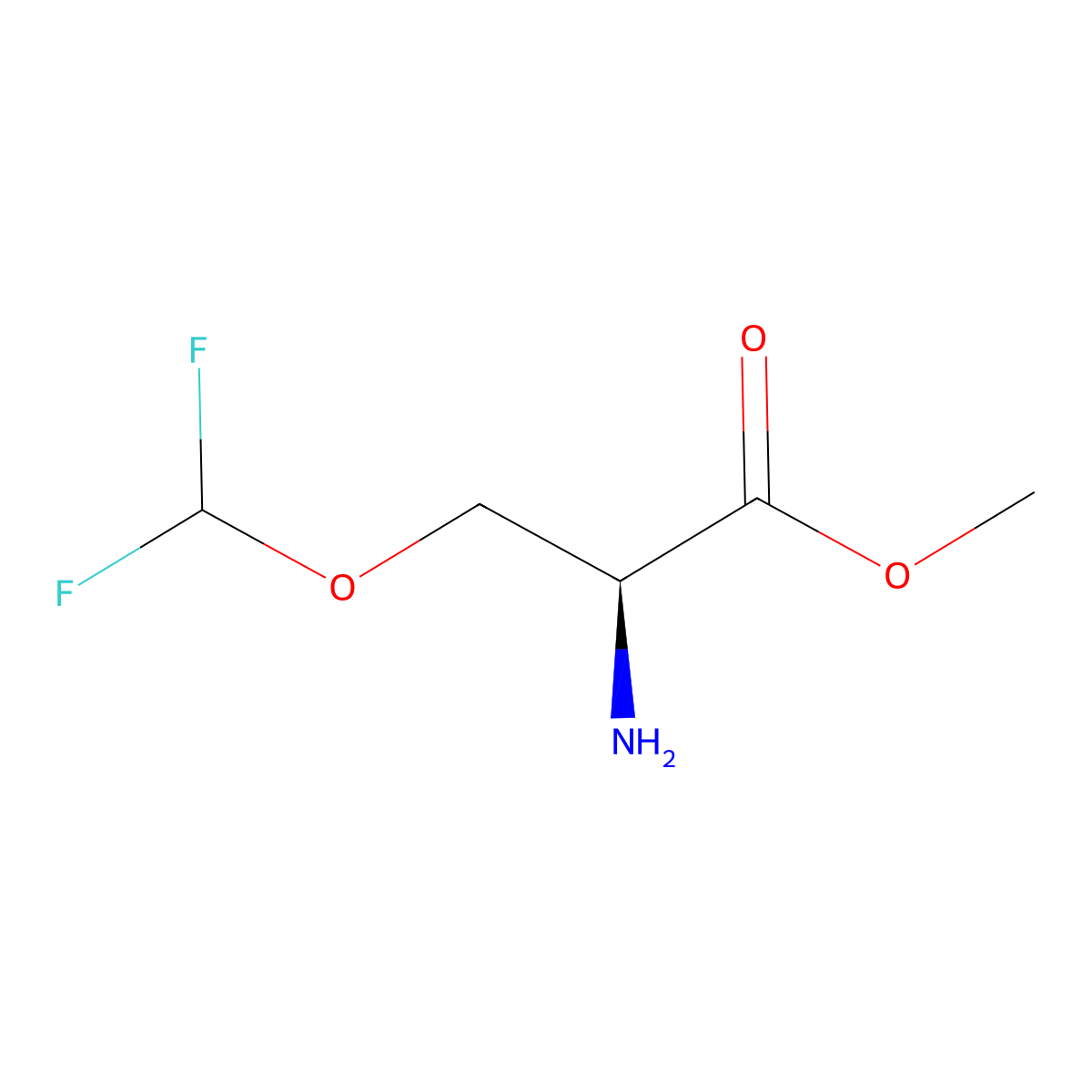 methyl (2S)-2-amino-3-(difluoromethoxy)propanoate molecular structure, CAS 2165832-48-2
