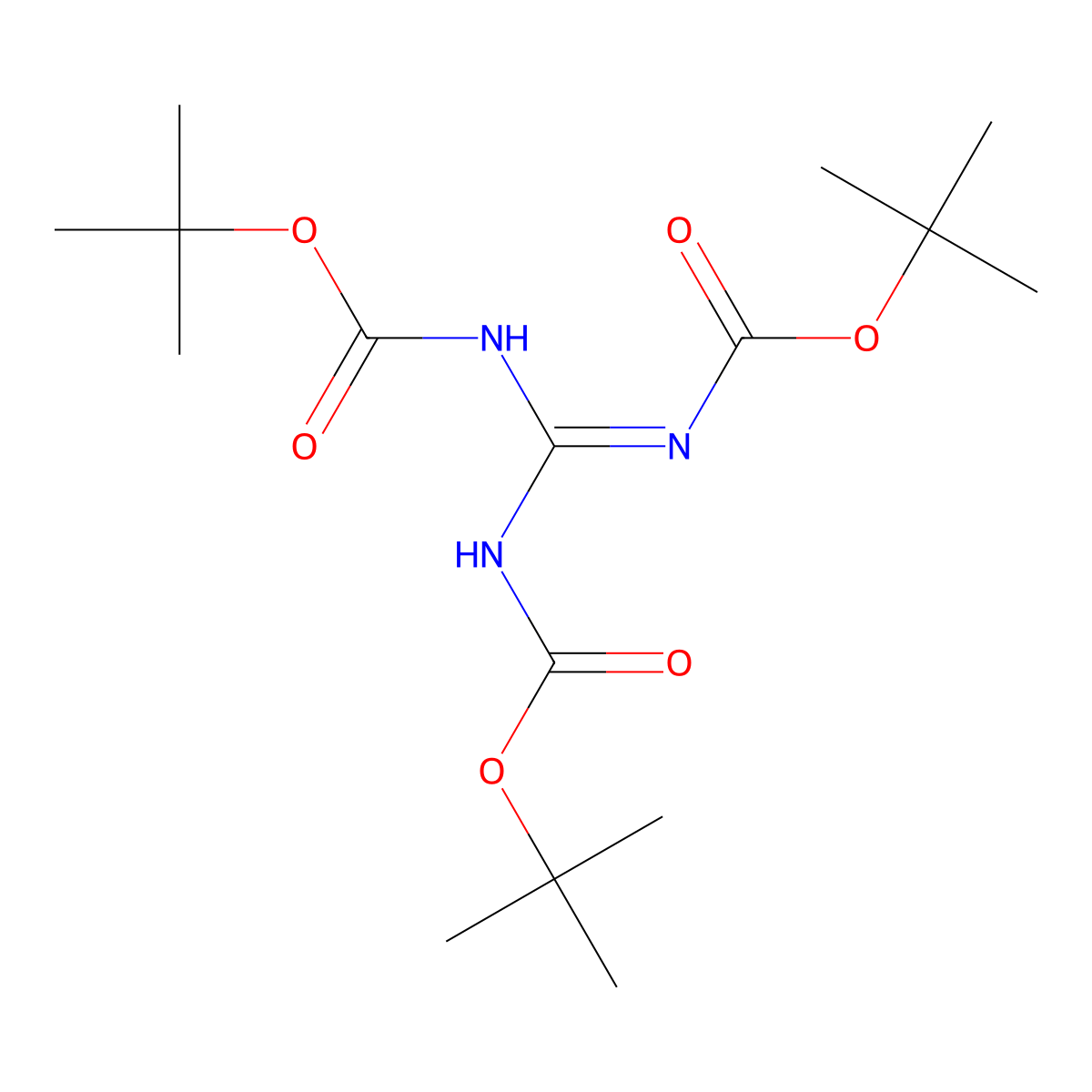 N,N',N''-Tri-Boc-guanidine molecular structure, CAS 216584-22-4