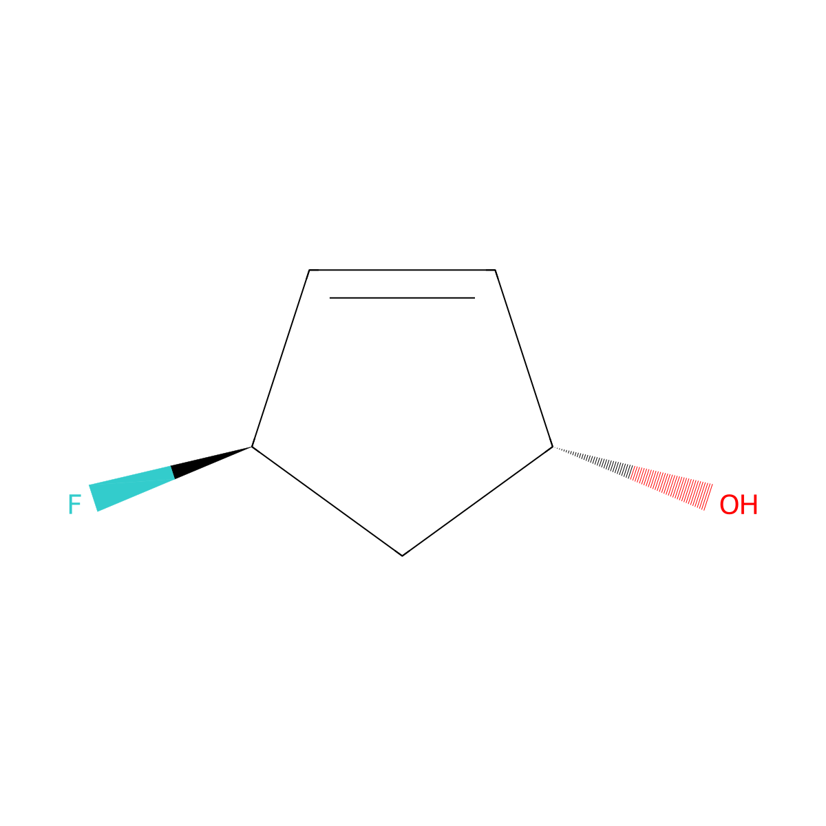 (1R,4R)-4-Fluorocyclopent-2-en-1-ol molecular structure, CAS 2165842-39-5