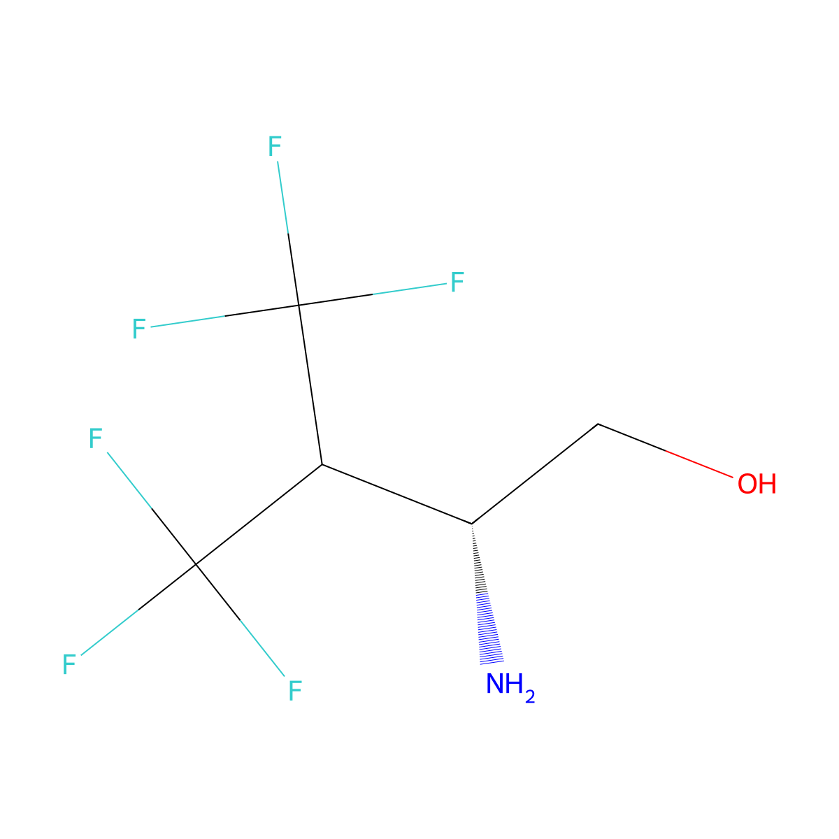 (2R)-2-amino-4,4,4-trifluoro-3-(trifluoromethyl)butan-1-ol molecular structure, CAS 2165851-04-5