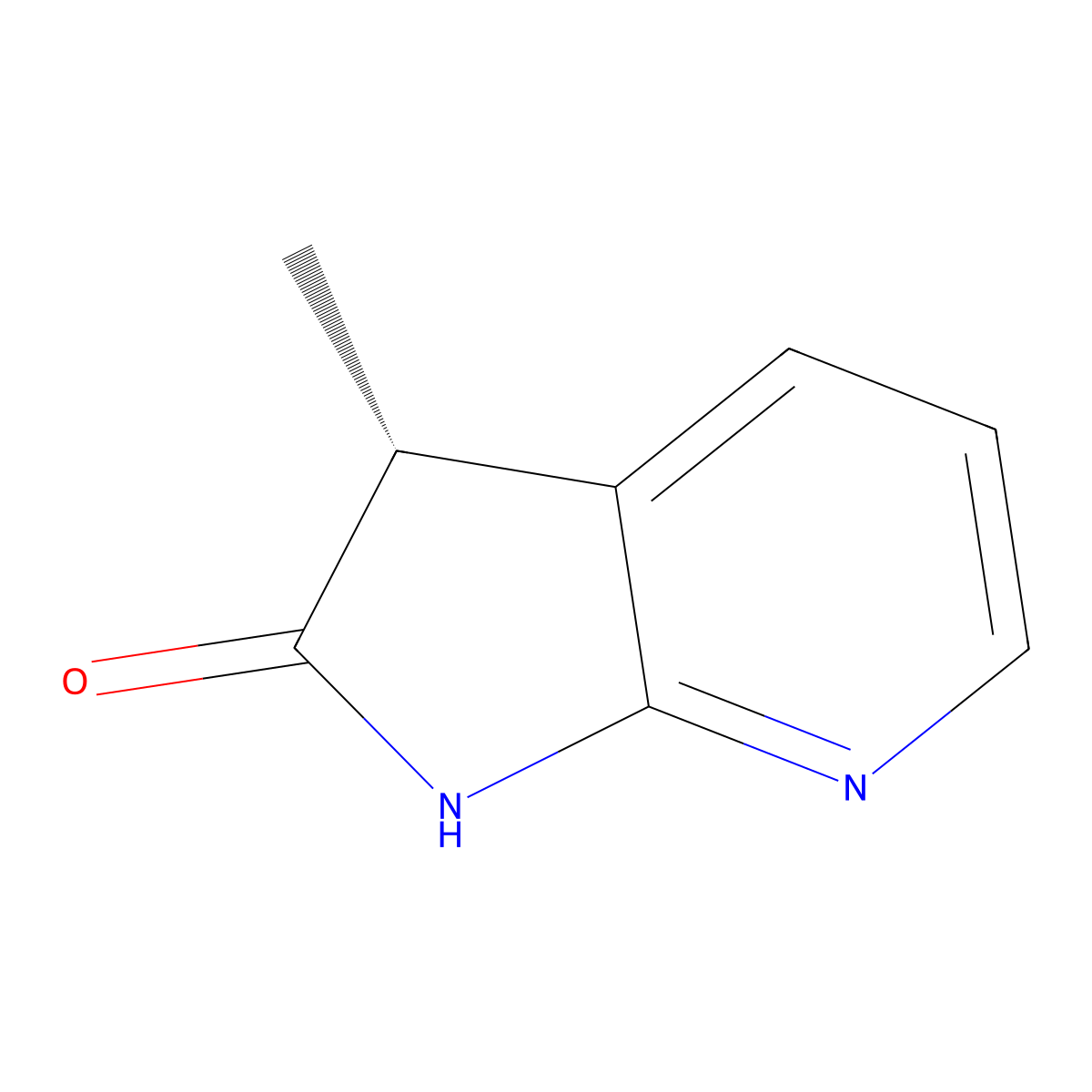 (R)-3-Methyl-1,3-dihydro-2H-pyrrolo[2,3-b]pyridin-2-one molecular structure, CAS 2165852-08-2