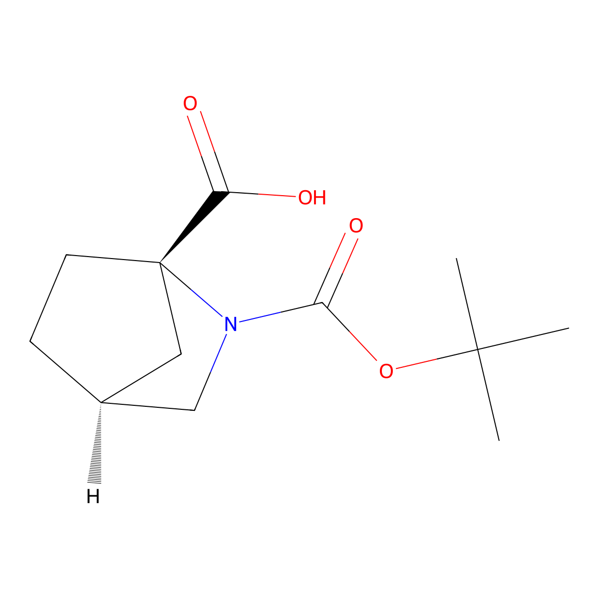(1S,4S)-2-(tert-Butoxycarbonyl)-2-azabicyclo[2.2.1]heptane-1-carboxylic acid molecular structure, CAS 2165853-22-3