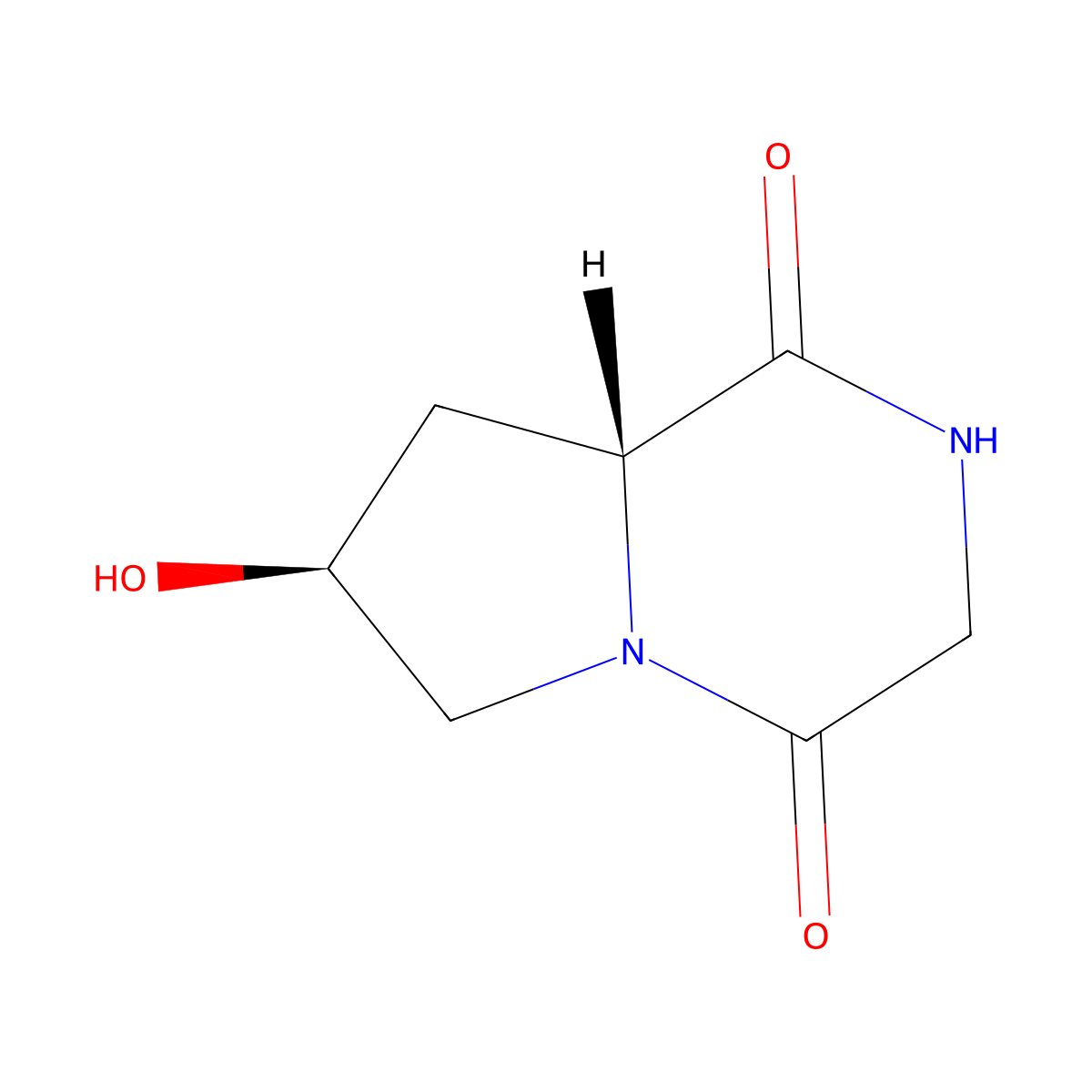 (7S,8aR)-7-Hydroxyhexahydropyrrolo[1,2-a]pyrazine-1,4-dione molecular structure, CAS 2165855-08-1
