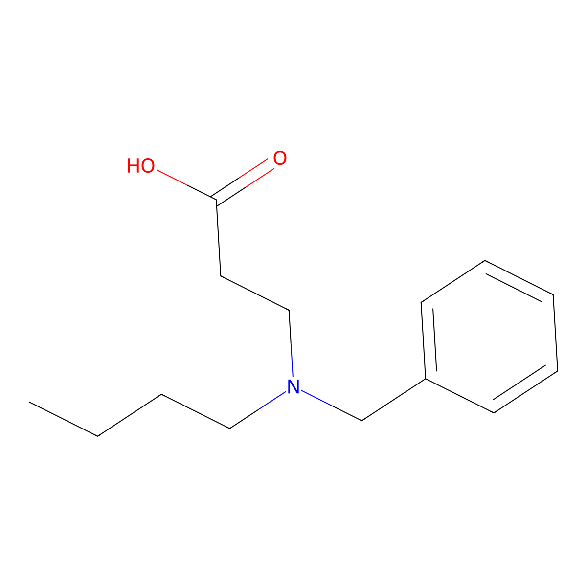 3-(Benzyl(butyl)amino)propanoic acid molecular structure, CAS 216587-41-6