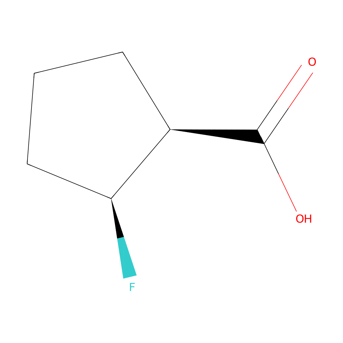 (1S,2S)-2-Fluorocyclopentane-1-carboxylic acid molecular structure, CAS 2165871-29-2