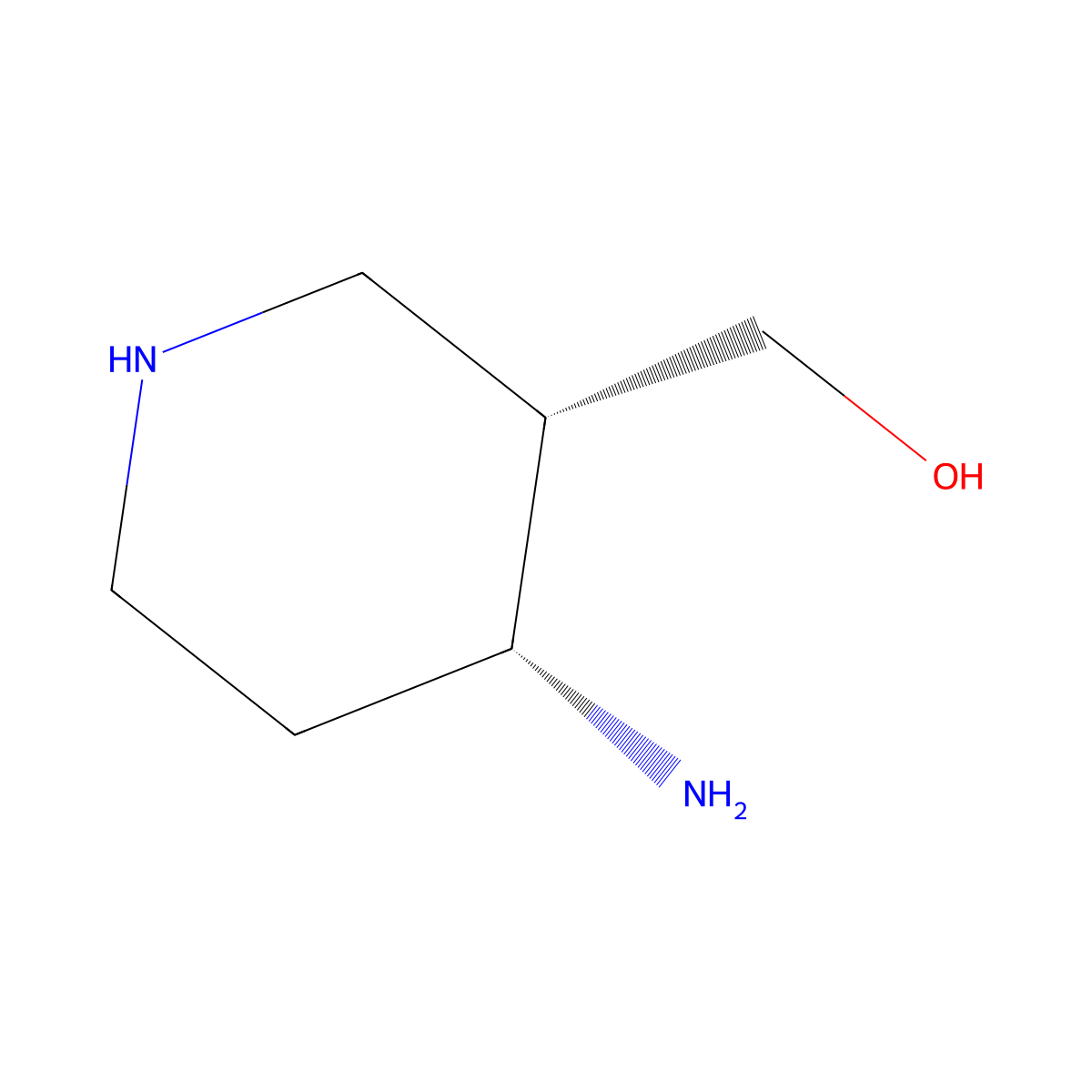 rac-[(3R,4S)-4-aminopiperidin-3-yl]methanol molecular structure, CAS 2165887-80-7