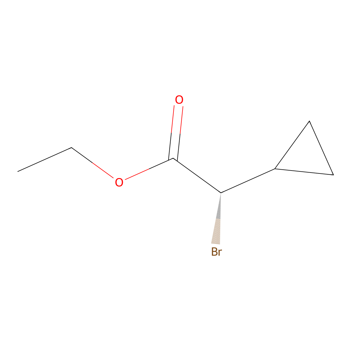 Ethyl (S)-2-bromo-2-cyclopropylacetate molecular structure, CAS 2165888-54-8
