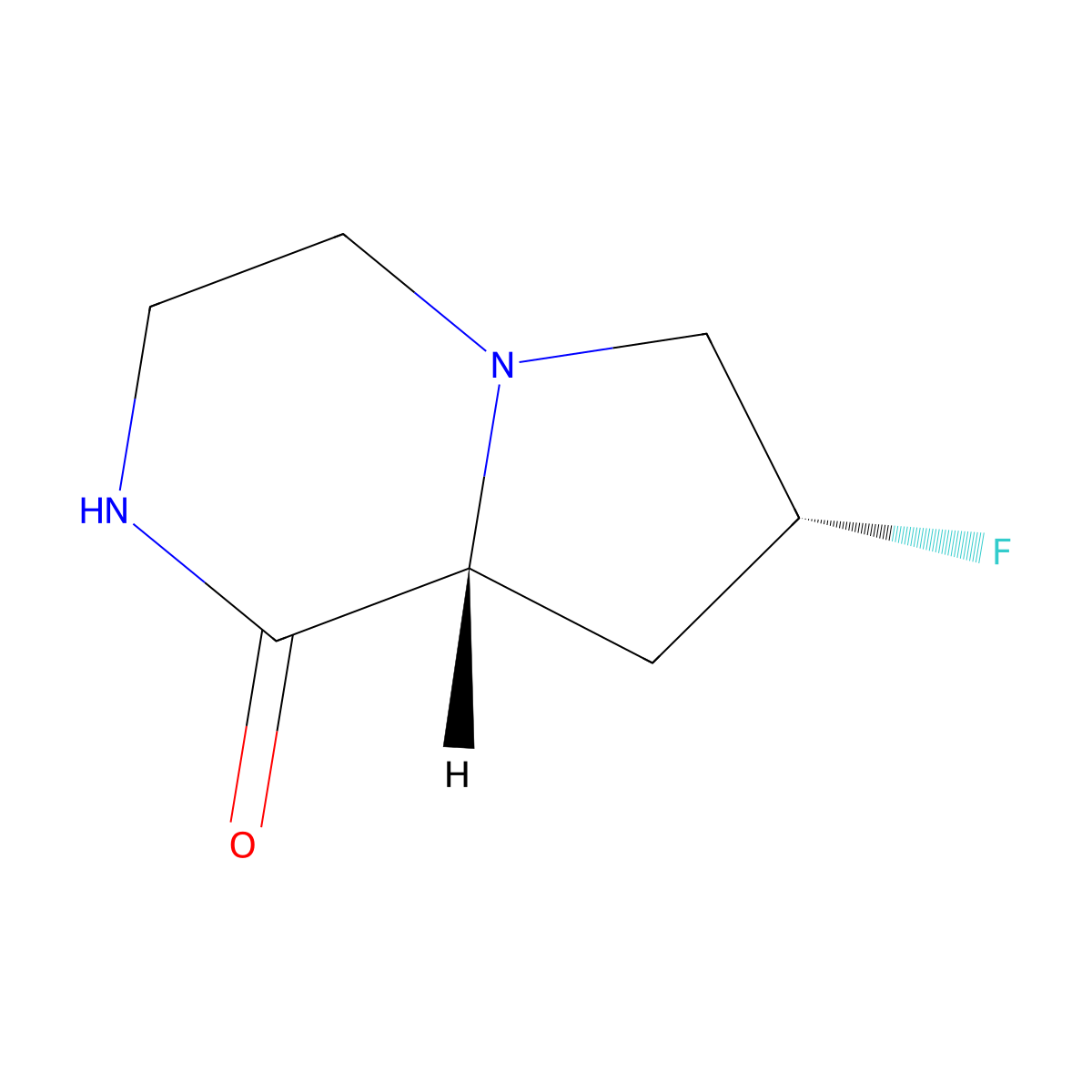 (7R,8aR)-7-Fluorohexahydropyrrolo[1,2-a]pyrazin-1(2H)-one molecular structure, CAS 2165895-50-9