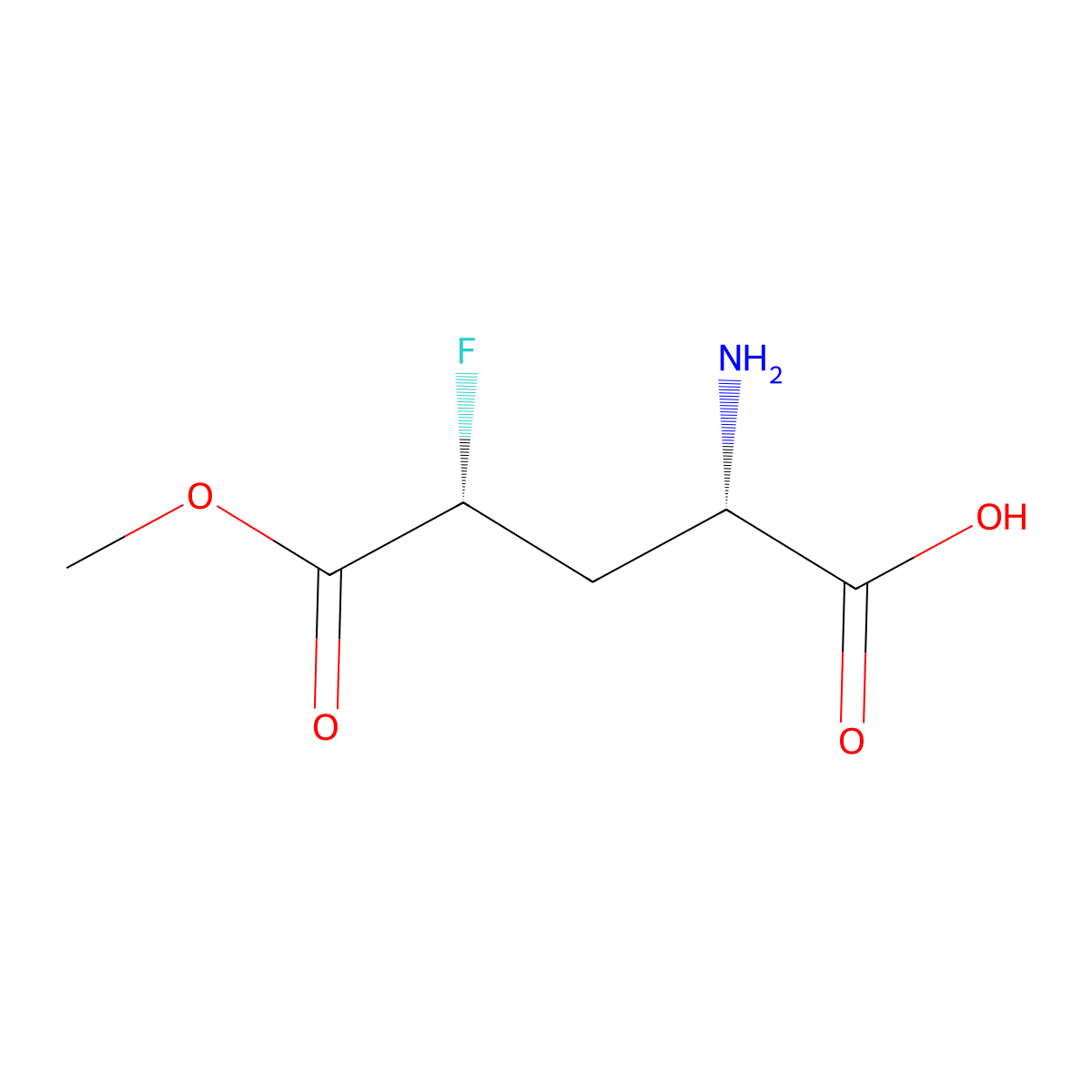 (2S,4R)-2-amino-4-fluoro-5-methoxy-5-oxopentanoic acid molecular structure, CAS 2165897-39-0