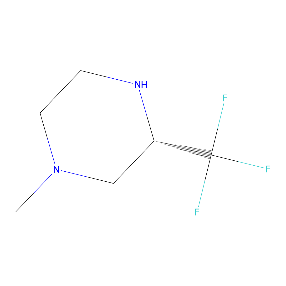 (S)-1-Methyl-3-(trifluoromethyl)piperazine molecular structure, CAS 2165897-45-8