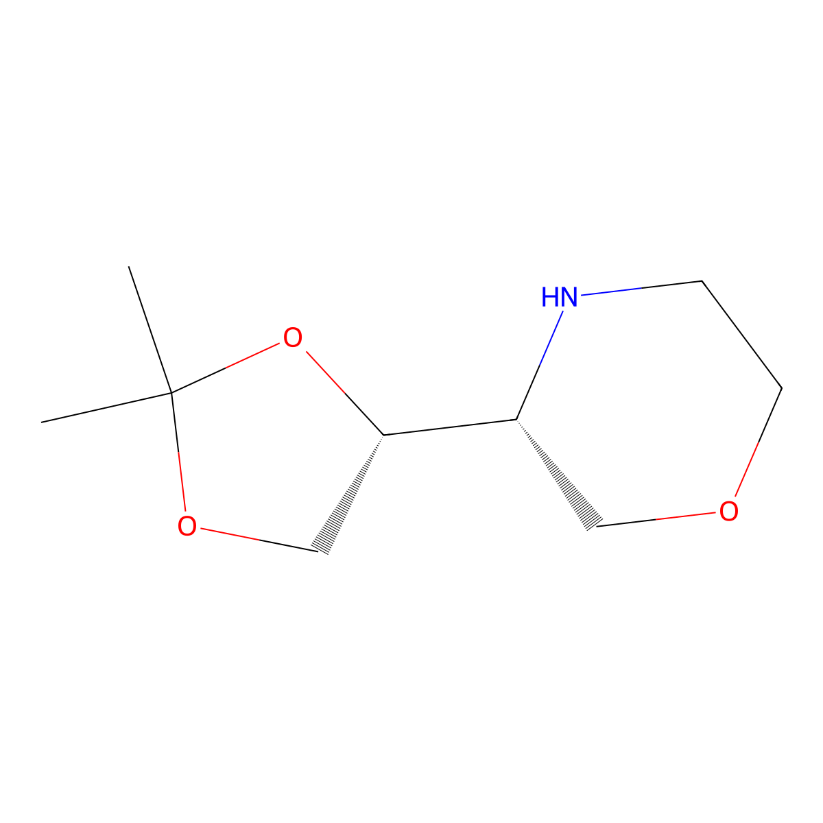 (3R)-3-[(4R)-2,2-dimethyl-1,3-dioxolan-4-yl]morpholine molecular structure, CAS 2165899-08-9